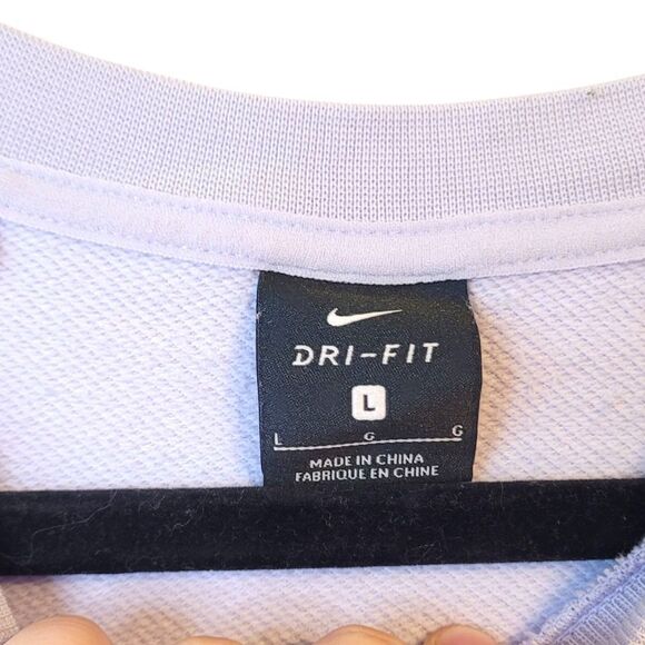 Nike Dri-Fit Women's Lilac Boxy Fit Logo Sweatshirt Size L - Picture 3 of 8